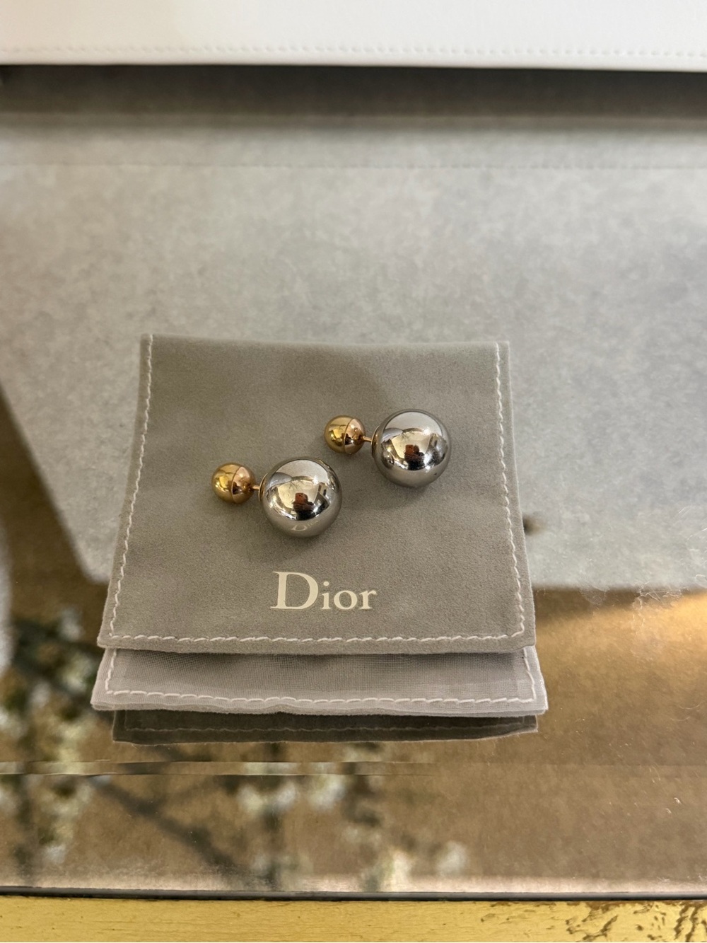 Dior Tribales Two Tone Double-Sided Earrings